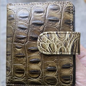 Men's Crocodile/ Aligator Leather Wallet - Brown